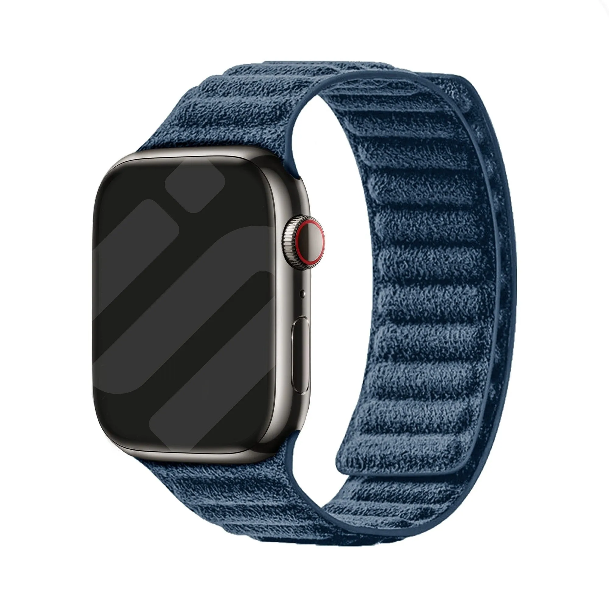 Apple Watch Alcantara Strap (Blue) Luxury Smart Design Flexible Comfort Strap