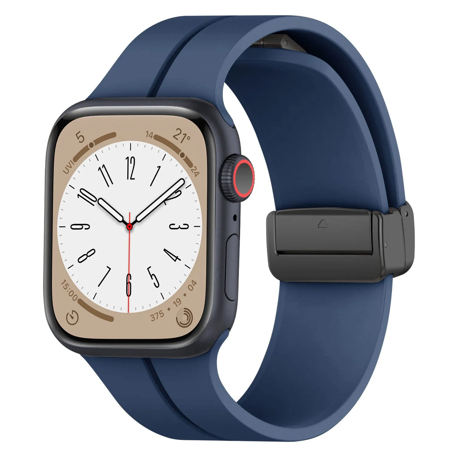 Durable everyday wear Apple Watch Magnetic D-Buckle Strap (Dark Blue)