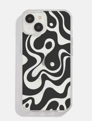 Smooth Look Black Abstract MagSafe iPhone Case