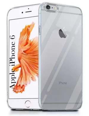 For Apple iPhone 6 Back Cover (Silicone Clear Shockproof Case with Camera Protection | Soft and Flexible | Transparent) Work Essentials