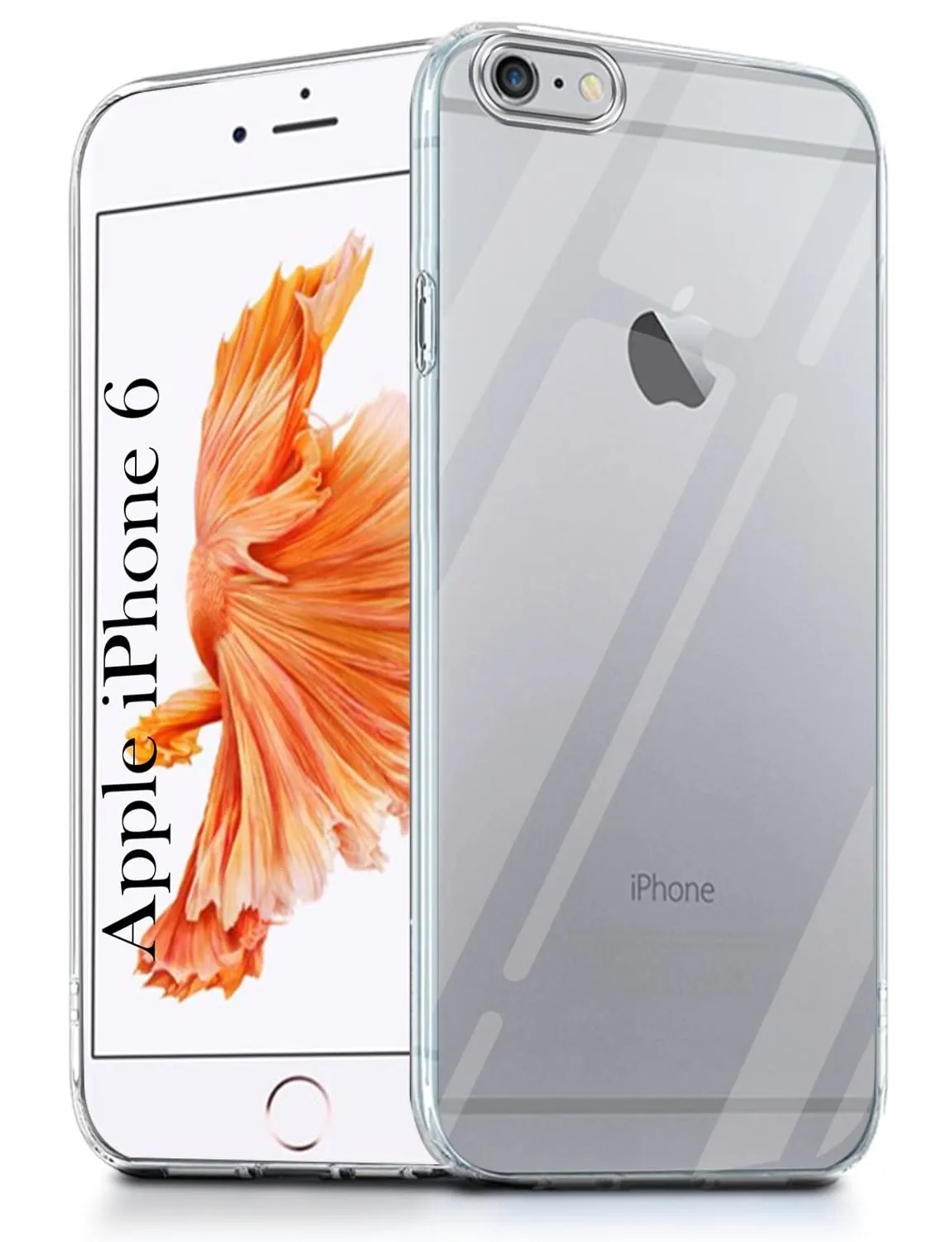 For Apple iPhone 6 Back Cover (Silicone Clear Shockproof Case with Camera Protection | Soft and Flexible | Transparent) Work Essentials