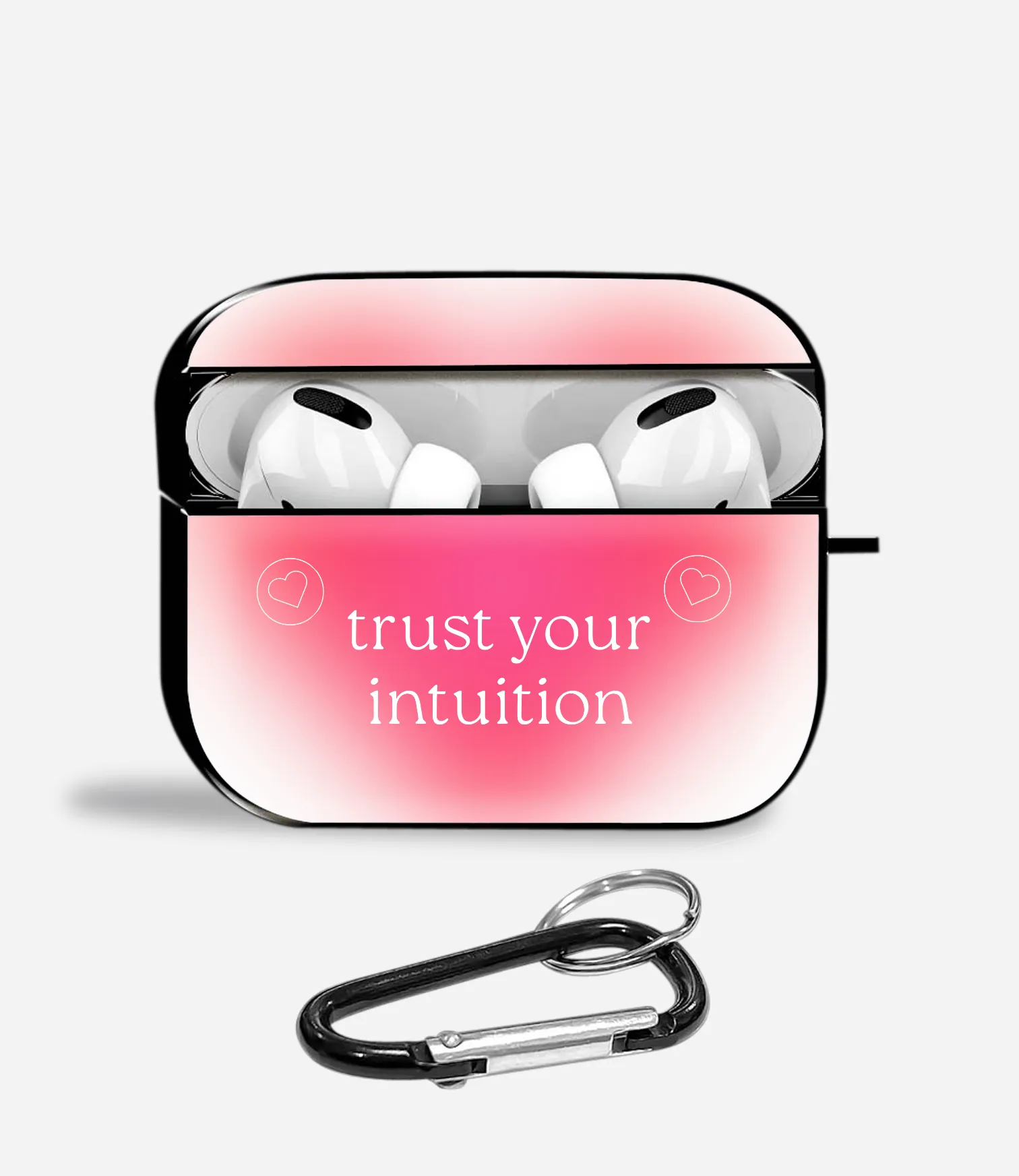 Trust Your Intuition Aipods Glass Case custom engraved pocket silicone shell