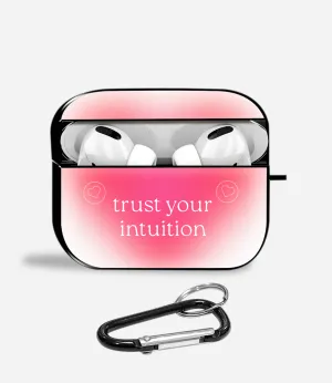 Trust Your Intuition Aipods Glass Case custom engraved pocket silicone shell