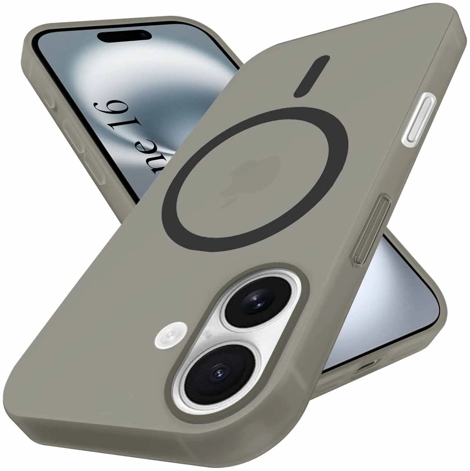 Premium Texture Gloss Finish For Apple iPhone 16 Back Cover Case (Frosted Matte Feel | MagSafe Compatible Wireless Charging | Polycarbonate Material)