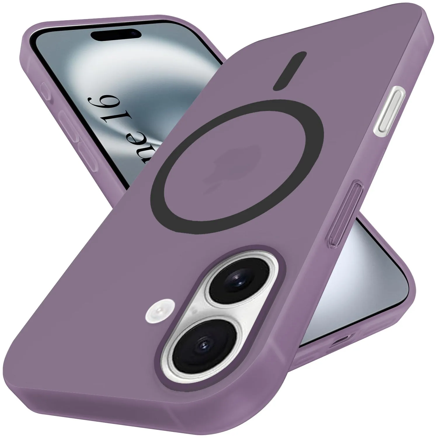 Hybrid Surface Layer Durable Material For Apple iPhone 16 Back Cover Case (Frosted Matte Feel | MagSafe Compatible Wireless Charging | Polycarbonate Material)