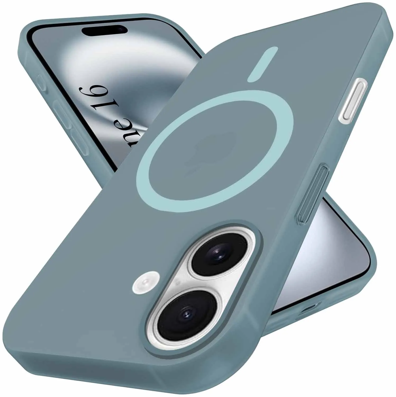 Clear Design Color Layer For Apple iPhone 16 Back Cover Case (Frosted Matte Feel | MagSafe Compatible Wireless Charging | Polycarbonate Material)