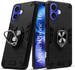 Soft Material Flexible Detail For Apple iPhone 16 Back Cover Case (Shockproof Polycarbonate Dual Layer Hybrid Armor)