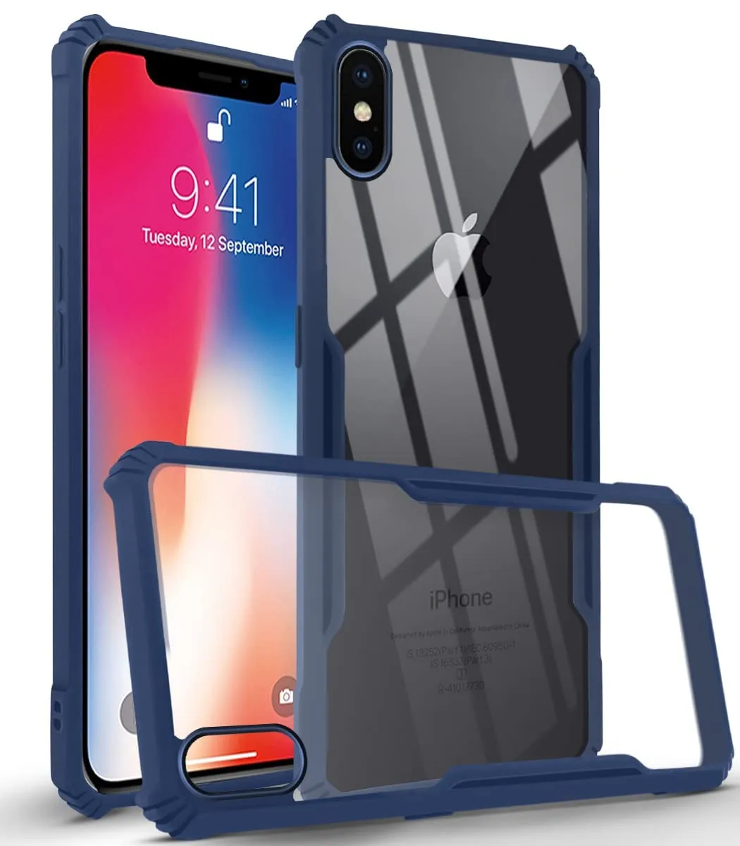 Fashion Statement Durable Accessory For Apple iPhone X Back Cover Case (Shockproof with Polycarbonate Clear Panel)
