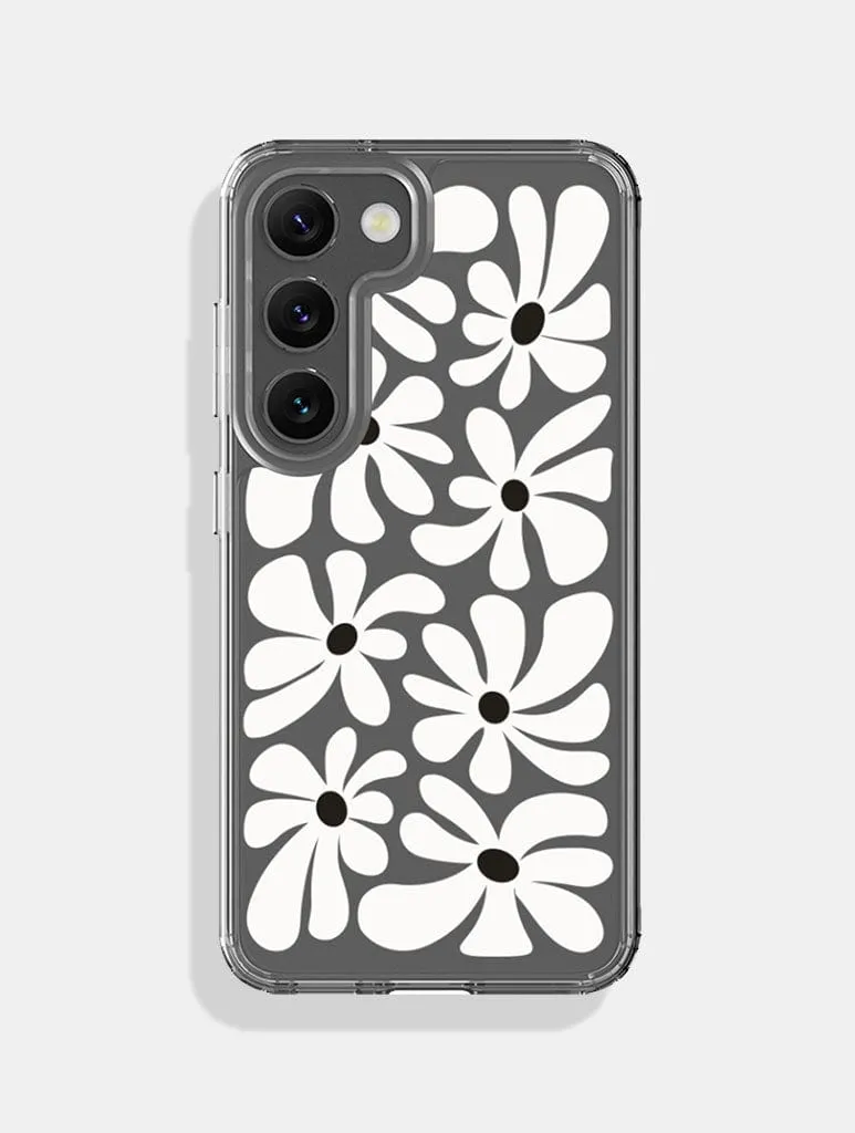 Monochrome Daisy Android Case Affordable option Protective Design Texture