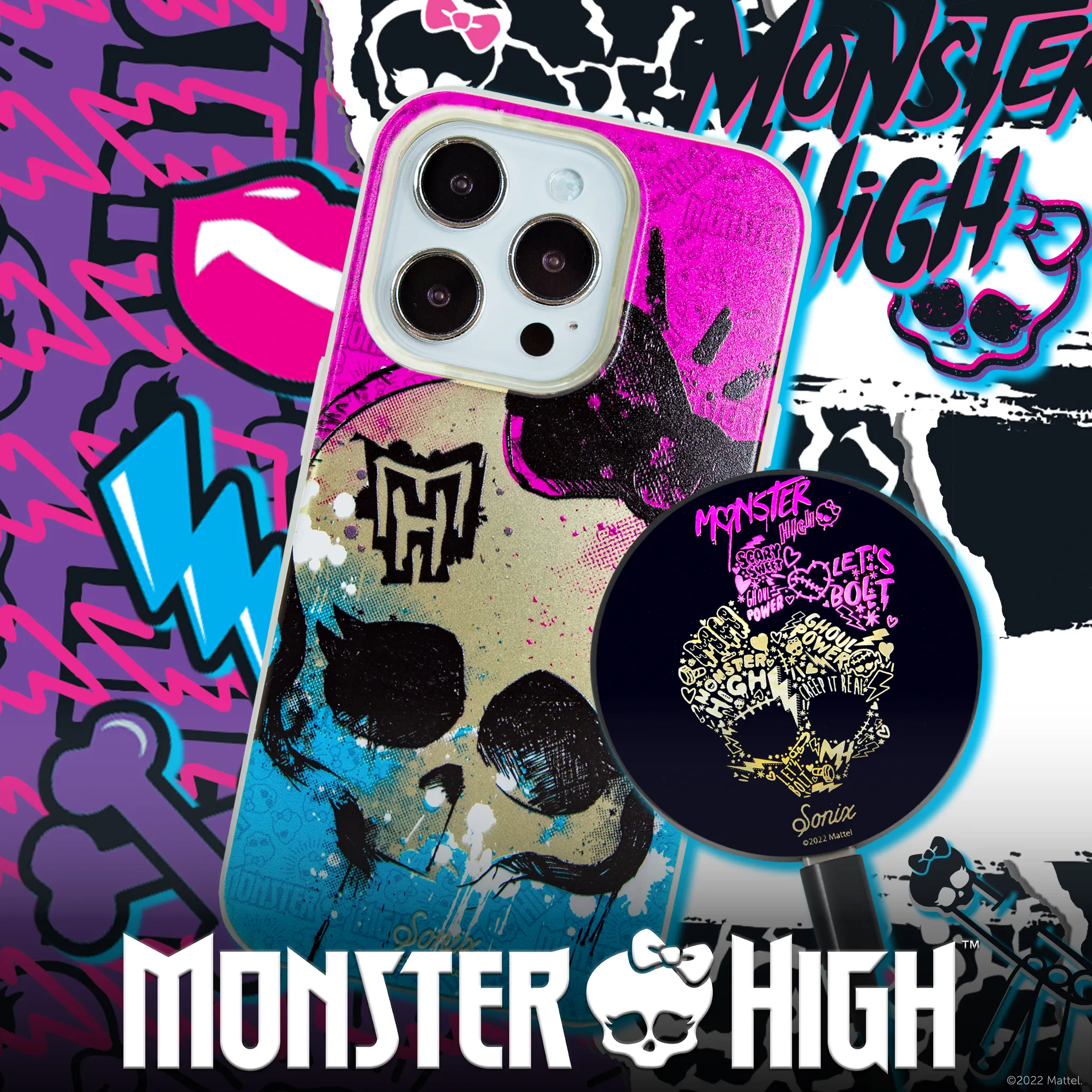 Monster High? Skullette MagSafe? Compatible iPhone Case Hybrid Material Professional Look