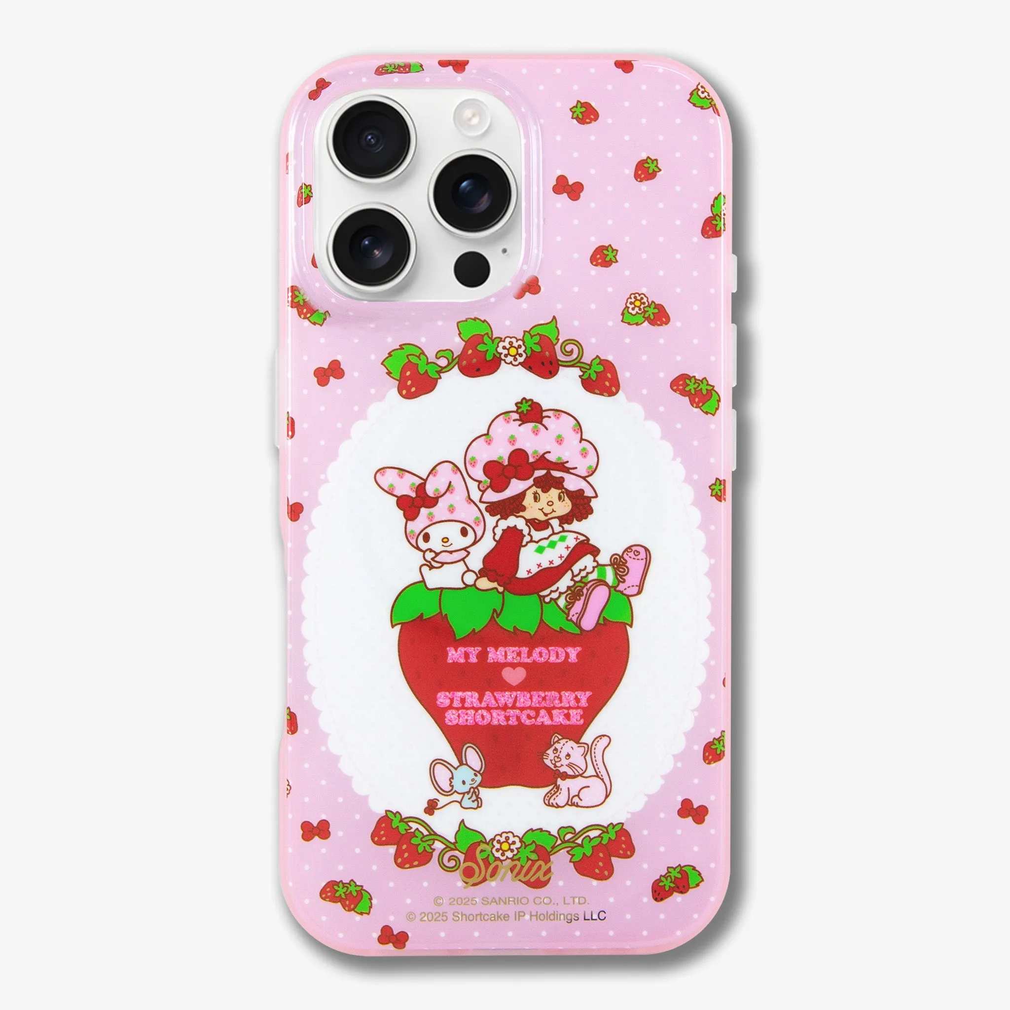 My Melody? x Strawberry Shortcake? MagSafe? Compatible iPhone Case Matte Edge