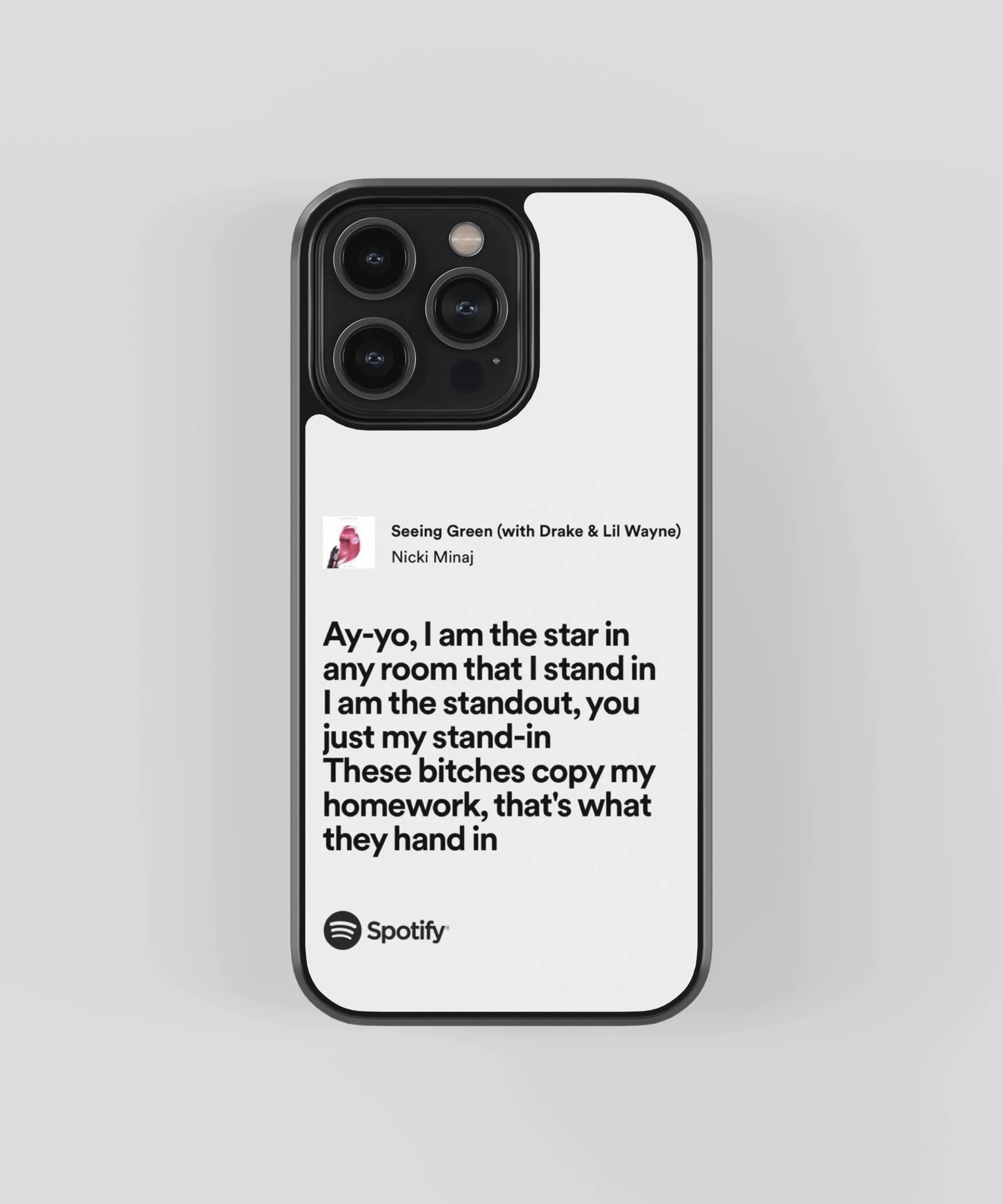 Nicki Minaj Seeing Green Spotify Glass Phone Case Cover Frosted surface Premium Finish