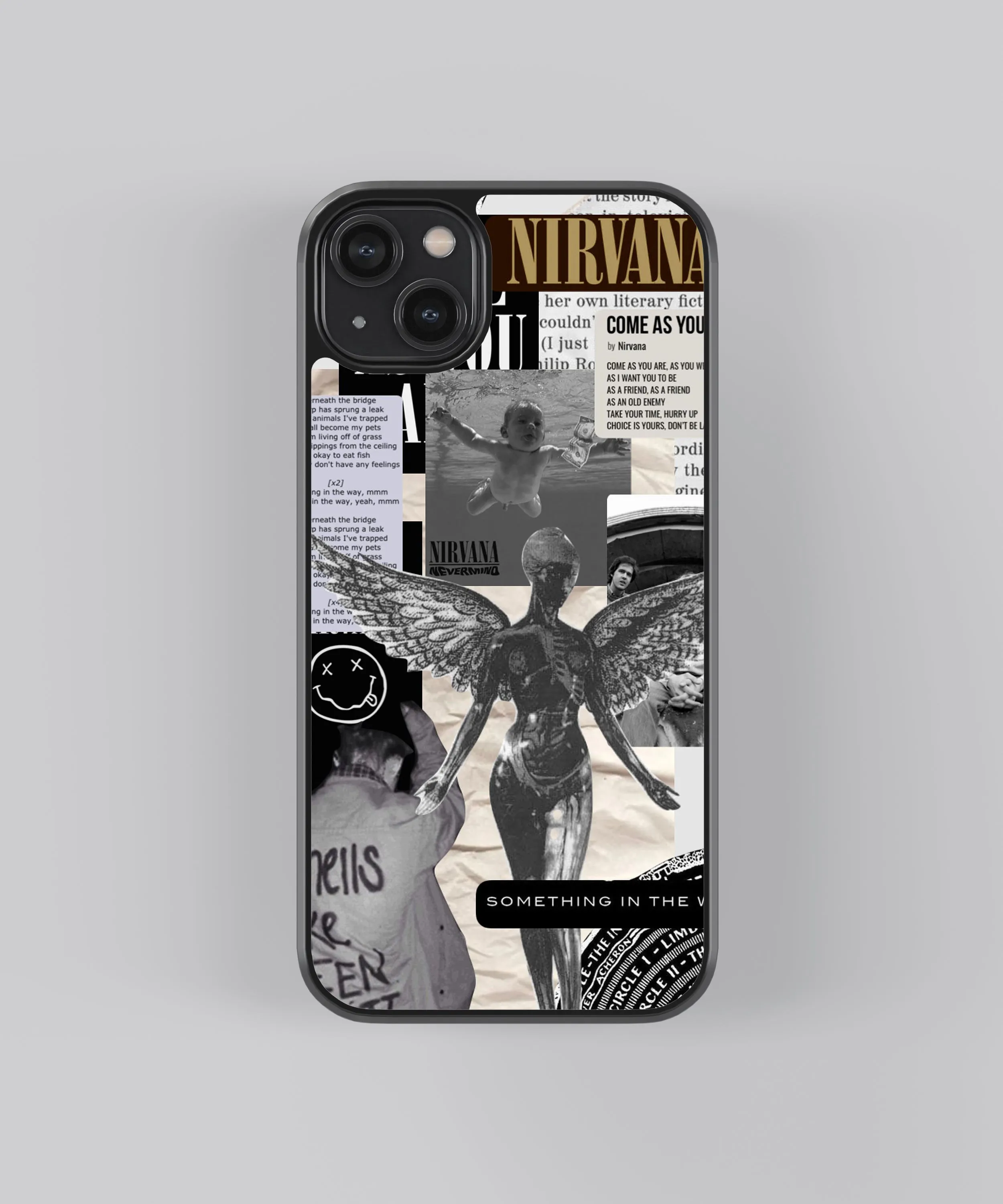 Nirvana Spotify Glass Phone Case Cover Sleek Feel Carbon Fiber