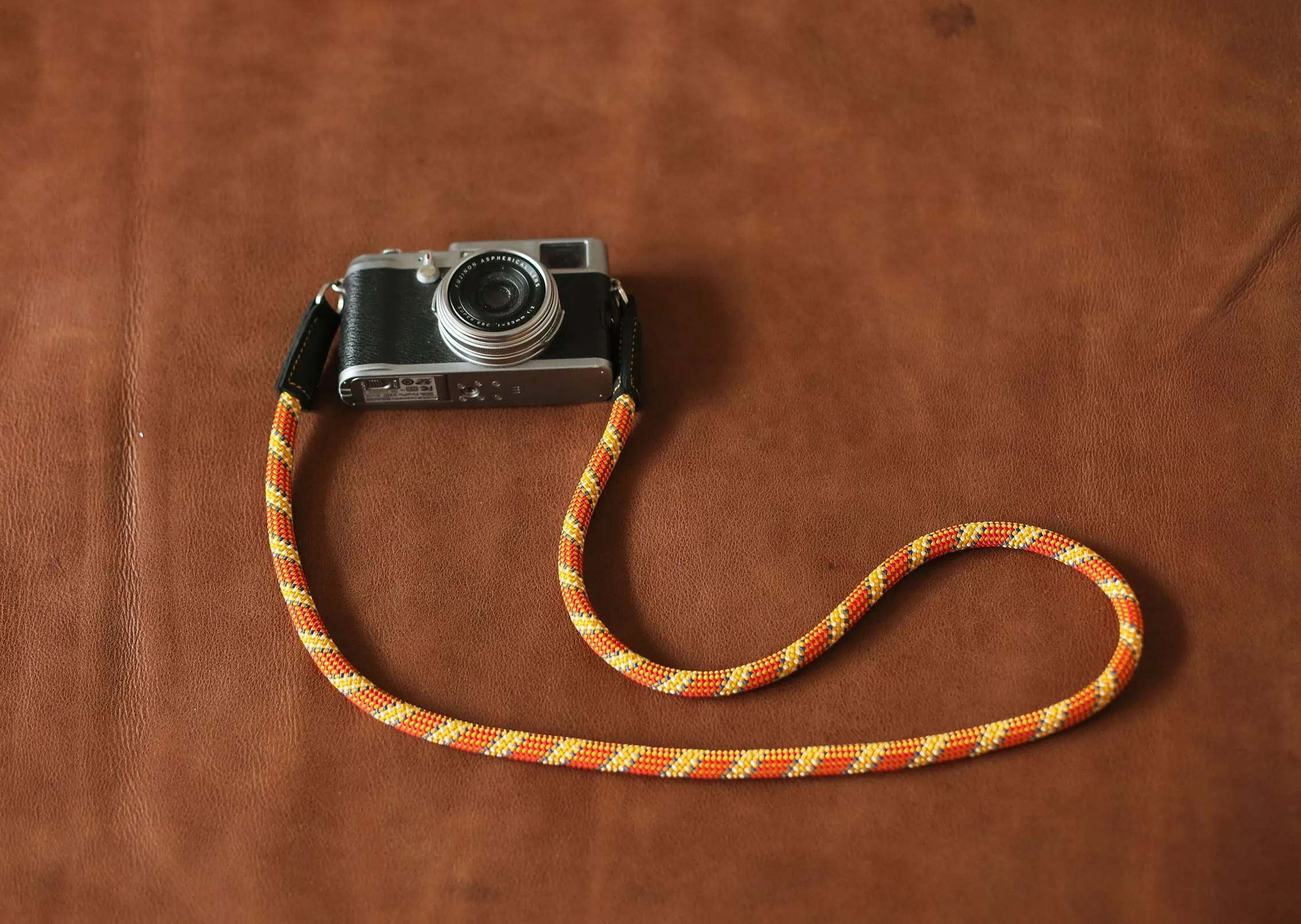 Student Strap Phone Teen Orange Pattern Climbing Rope Camera Strap