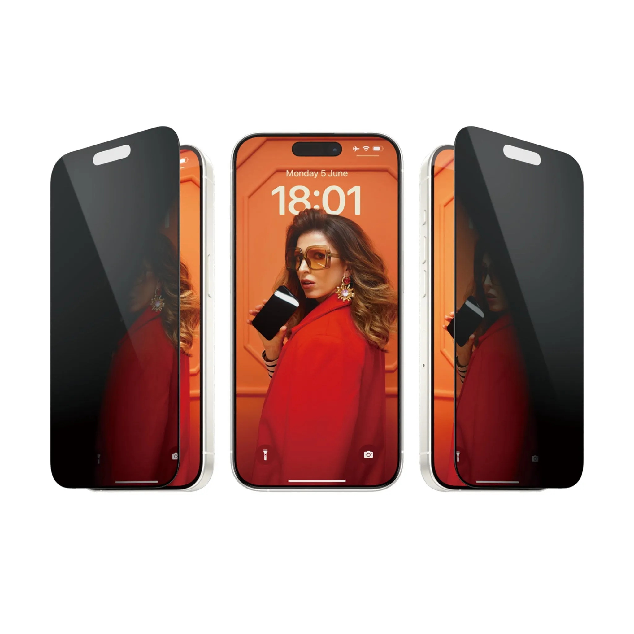 Matte Screen Guard PanzerGlass? Privacy Screen Protector iPhone 15 Pro | Ultra-Wide Fit w. EasyAligner