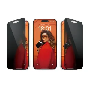 Matte Screen Guard PanzerGlass? Privacy Screen Protector iPhone 15 Pro | Ultra-Wide Fit w. EasyAligner