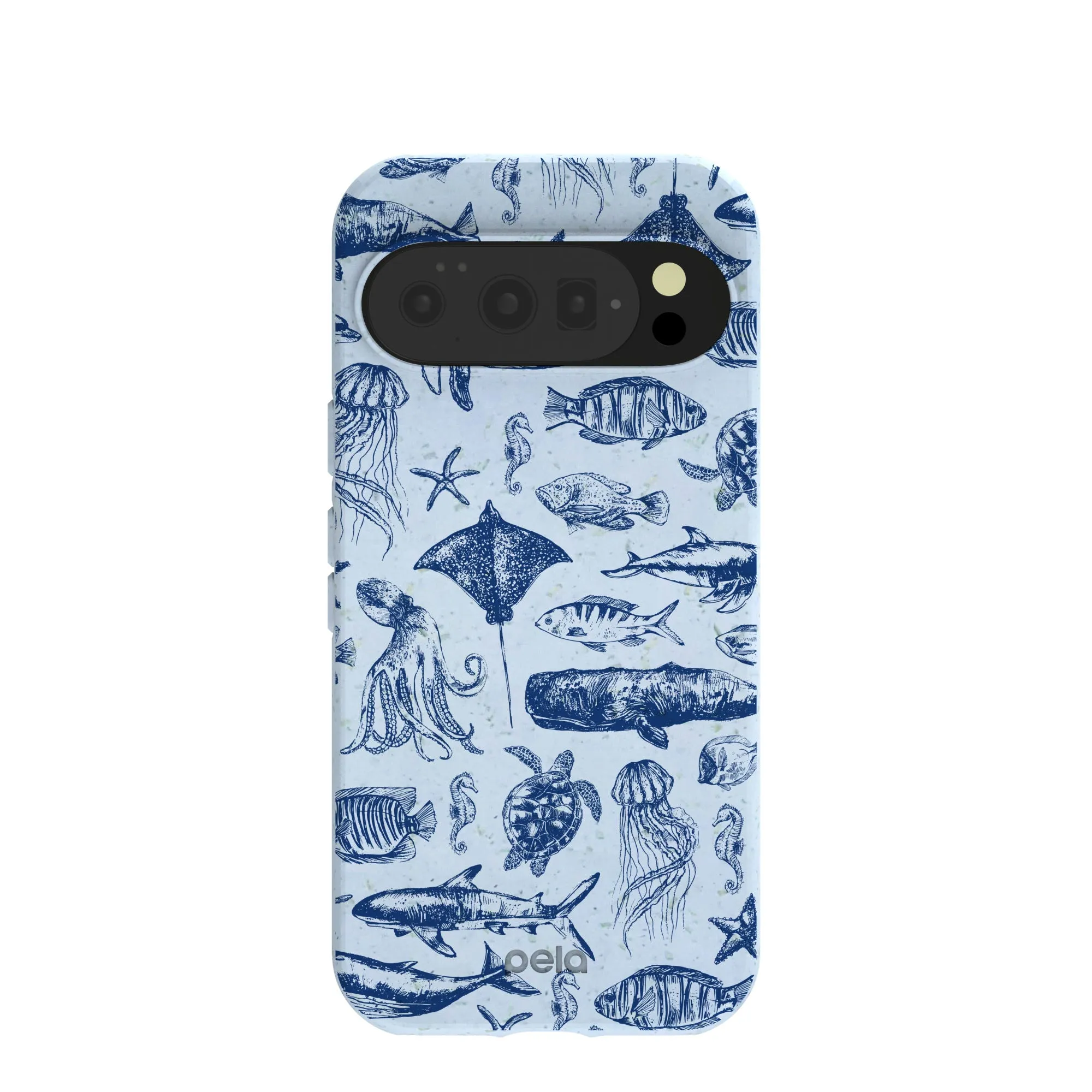 Soft Layer Texture Powder Blue Marine Life Google Pixel 10/10 Pro Case