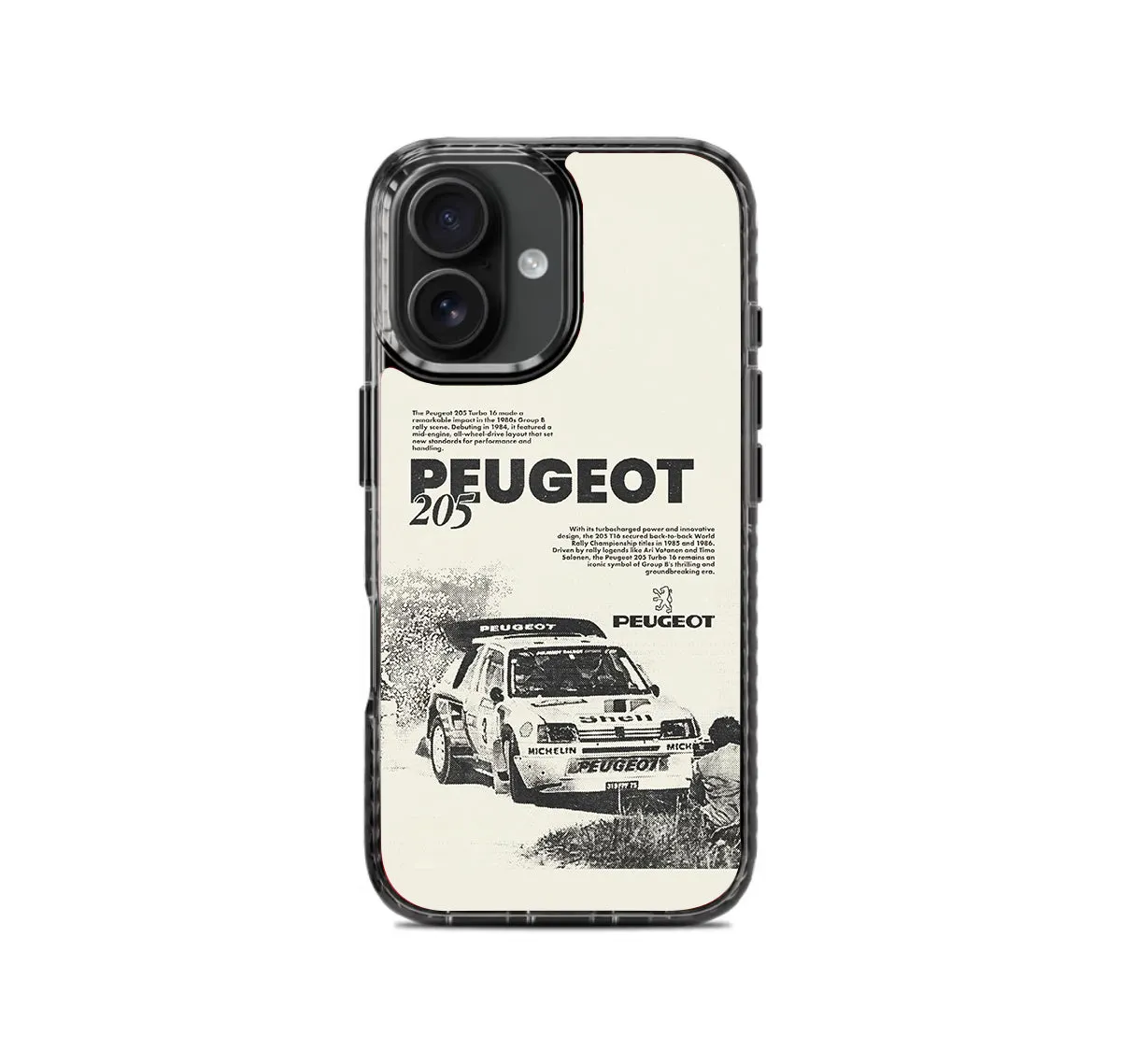 Rugged Texture Design Peugeot 205 Cars Stride 2.0 Phone Case Cover