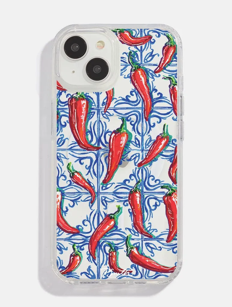 Pippa Smith Studio x Skinnydip Chillies On Tiles MagSafe iPhone Case Grip Control