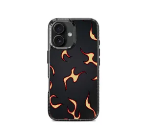 Black Flames Pattern Stride 2.0 Phone Case Cover Comfort Texture Finish