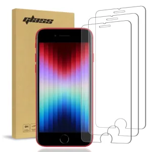 Apple iPhone SE 2020/2022 (3 Per Pack) 2.5D Glass Screen Protector Smooth Pattern Design Trendy Detailing