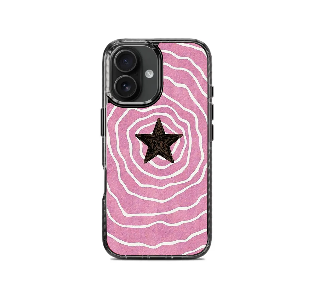 Pink Star Spiral Pattern Stride 2.0 Phone Case Cover Compact Grip Compact Shape