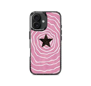 Pink Star Spiral Pattern Stride 2.0 Phone Case Cover Compact Grip Compact Shape