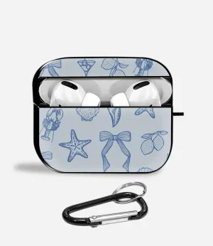 Coastal Bowties Aipods Glass Case Portable Tech Holder