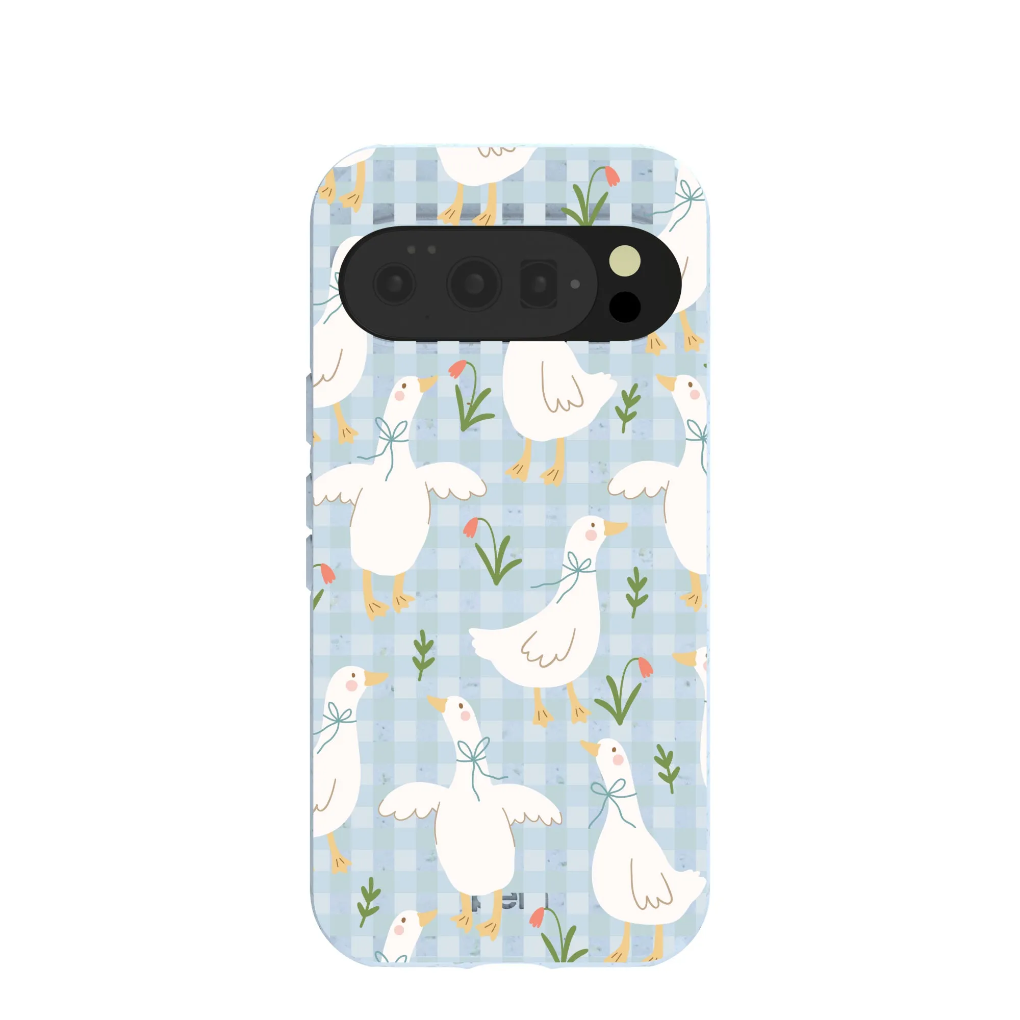 Powder Blue Blooming Quackers Google Pixel 10/10 Pro Case Lightweight Shell Tough Grip