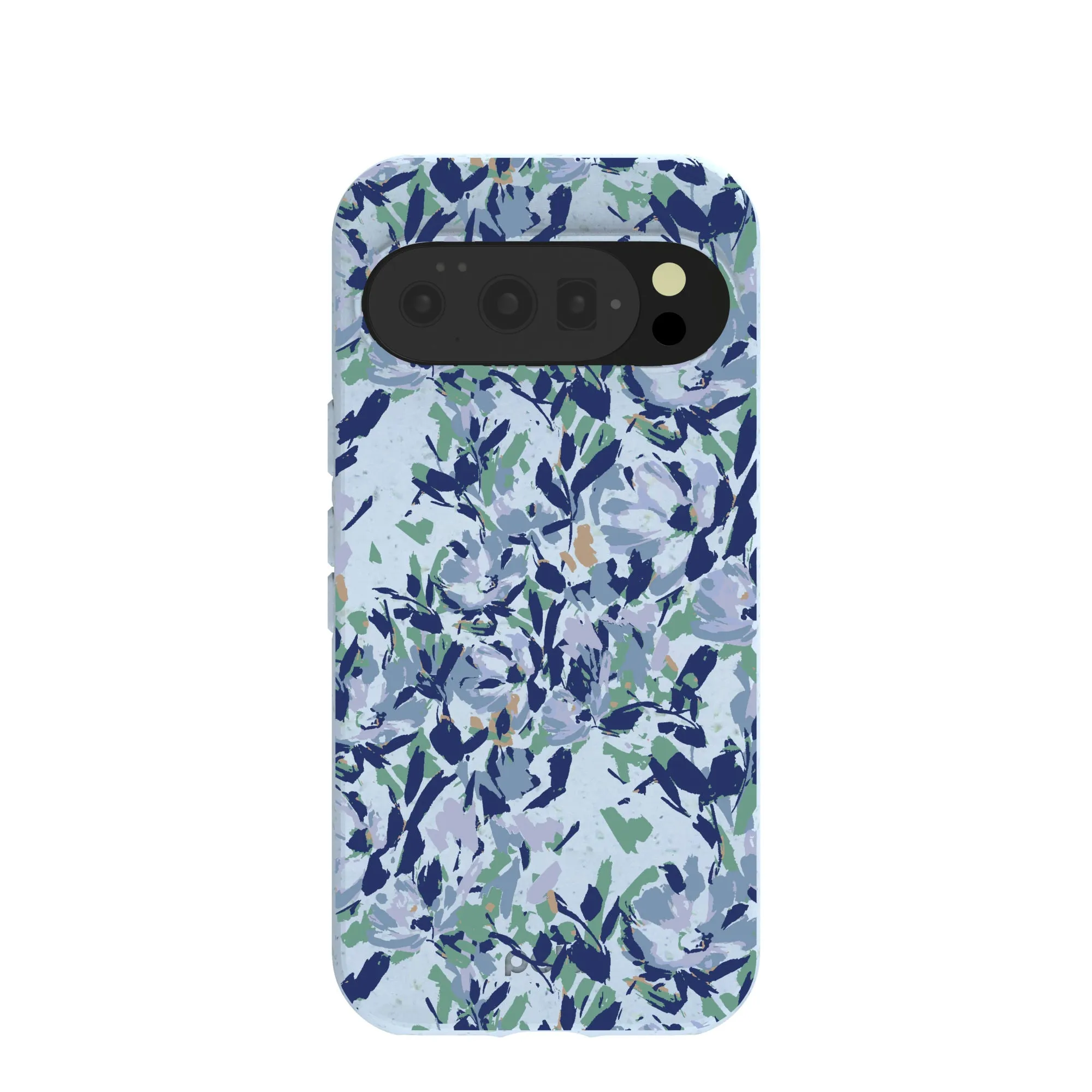 Smooth Edges Powder Blue Blue Blooms Google Pixel 10/10 Pro Case