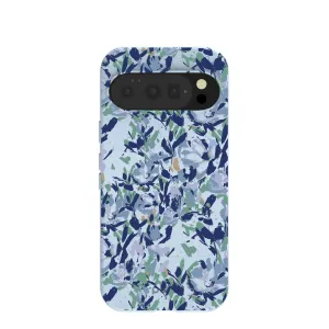 Smooth Edges Powder Blue Blue Blooms Google Pixel 10/10 Pro Case
