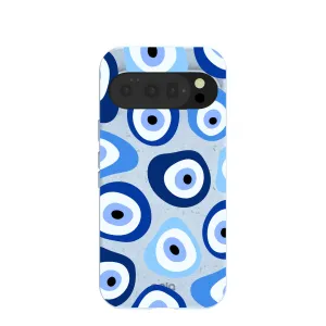 Powder Blue Evil Eye Google Pixel 10/10 Pro Case Strong Outline