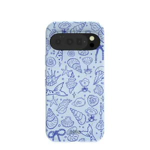 Resistant Layer Scratch Proof Powder Blue Ocean Charms Google Pixel 10/10 Pro Case