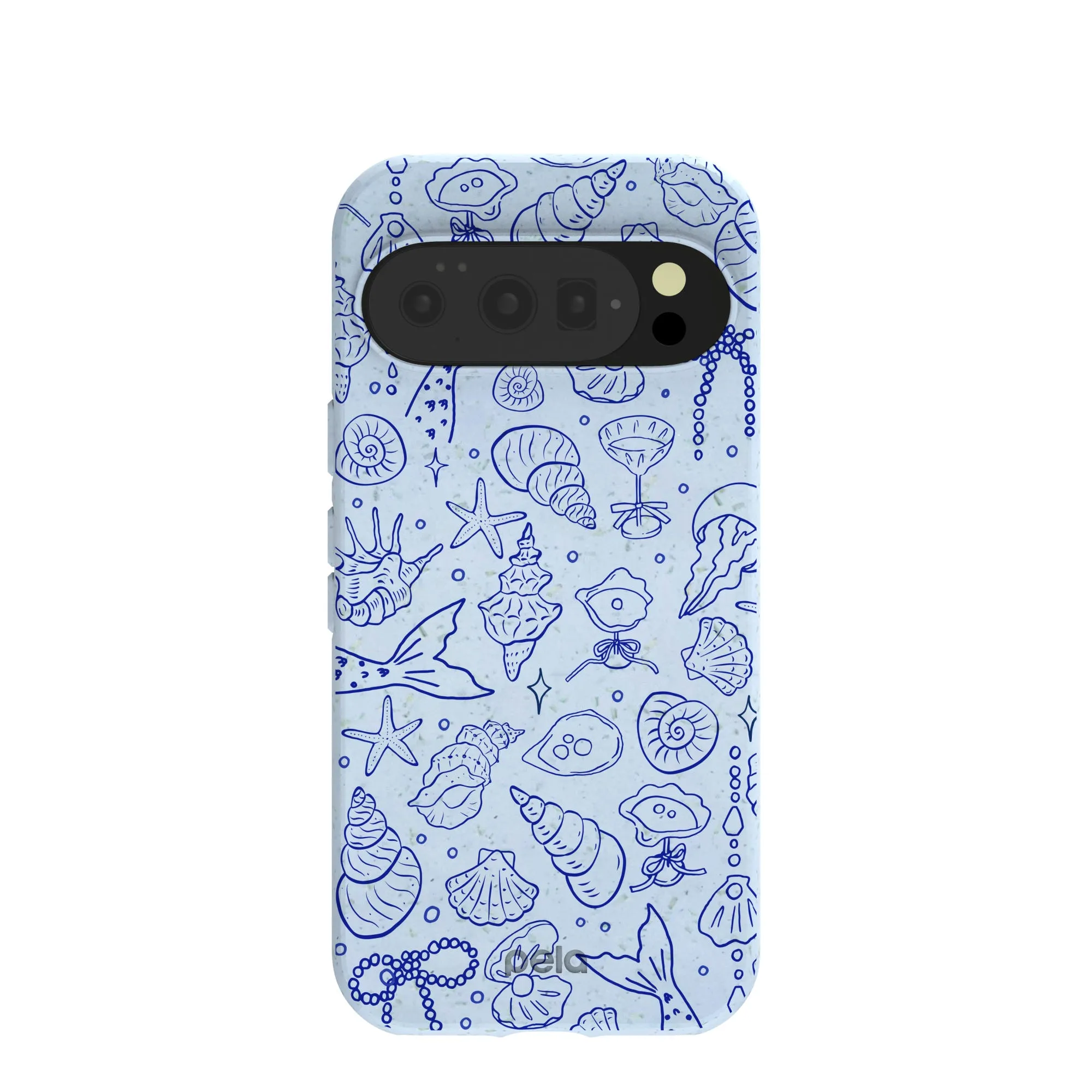 Resistant Layer Scratch Proof Powder Blue Ocean Charms Google Pixel 10/10 Pro Case