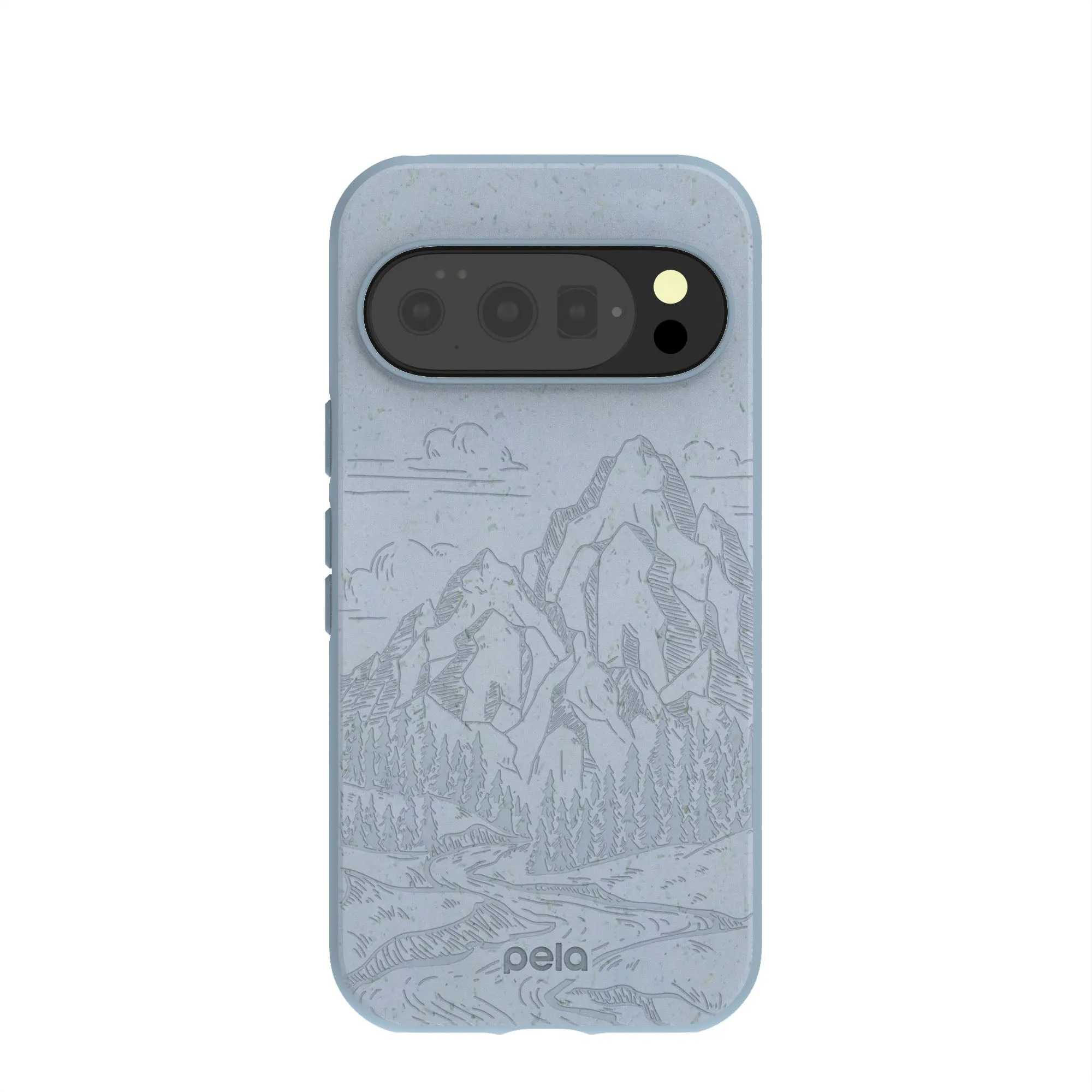 Powder Blue Rockies Google Pixel 10/10 Pro Case Rugged Design Style Polished Finish Texture