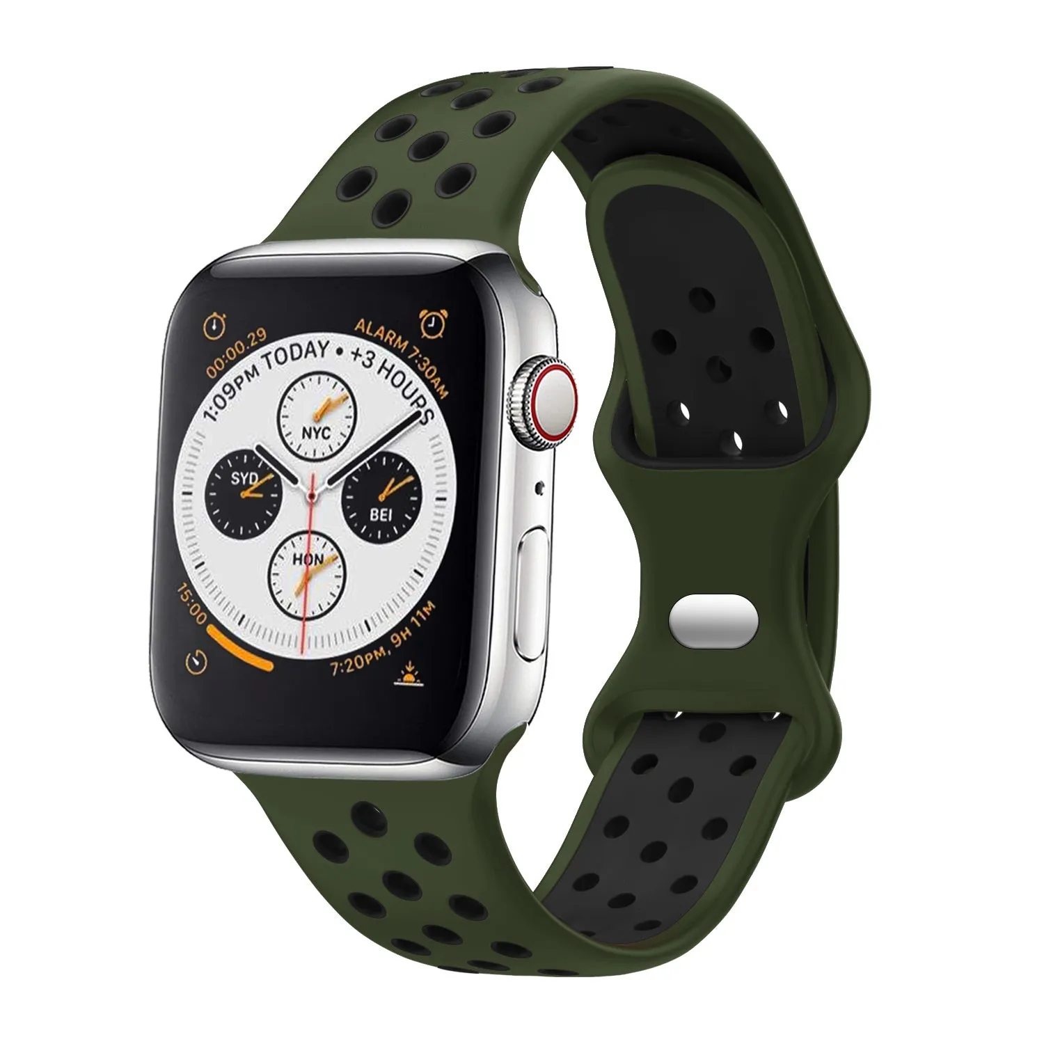 Apple Watch Sport Strap Classic (Olive/Black) Youth Style
