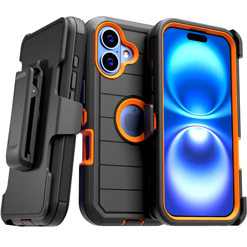 Hand Friendly Bold colors Apple iPhone 16 Plus Defender Case