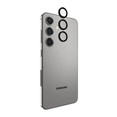 Printed Artwork Samsung Galaxy S24 5G Case-Mate Aluminum Ring Glass Lens Protector - Black