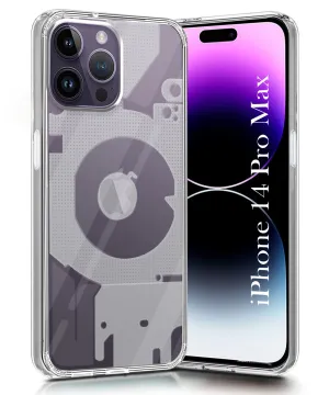 Modern Grip Modern Texture Build For Apple iPhone 14 Pro Max Back Cover (Silicone Matte Shockproof Case with Camera Protection | Soft and Flexible | Transparent)