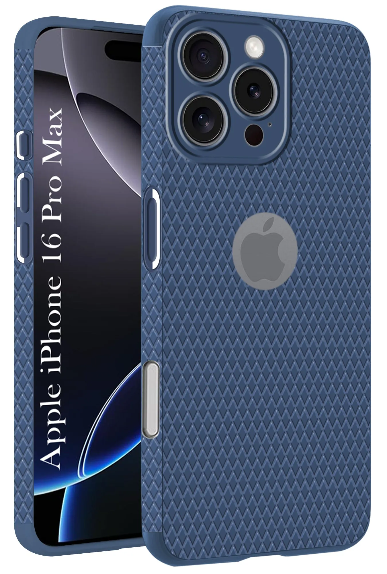 Scratch Resistant For Apple iPhone 16 Pro Max Back Cover Case (Liquid Silicone | Side Grip | Camera Protection)