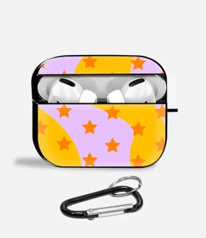 Stardust Waves Aipods Glass Case Compact Travel Case