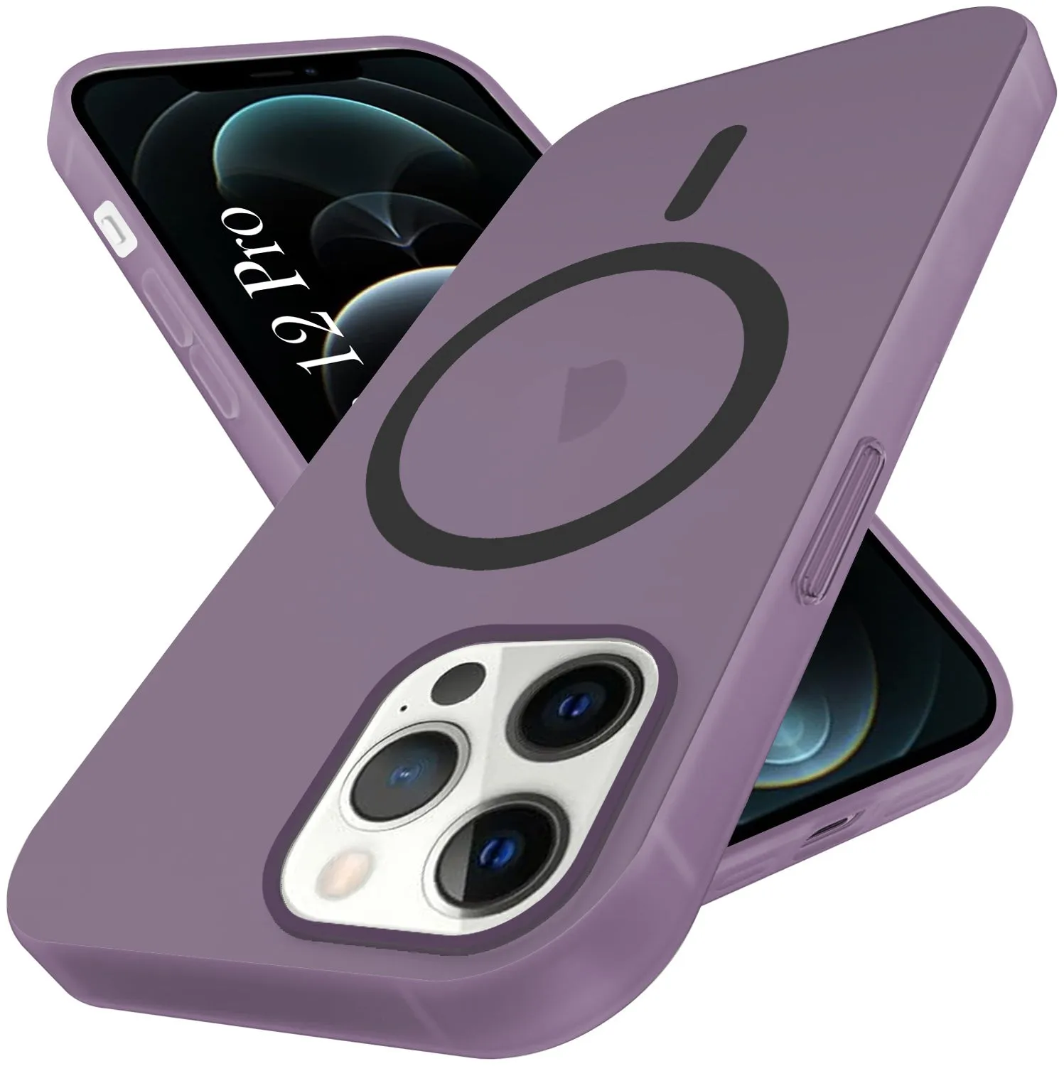 Hybrid Pattern Design For Apple iPhone 12 Pro Back Cover Case (Frosted Matte Feel | MagSafe Compatible Wireless Charging | Polycarbonate Material)