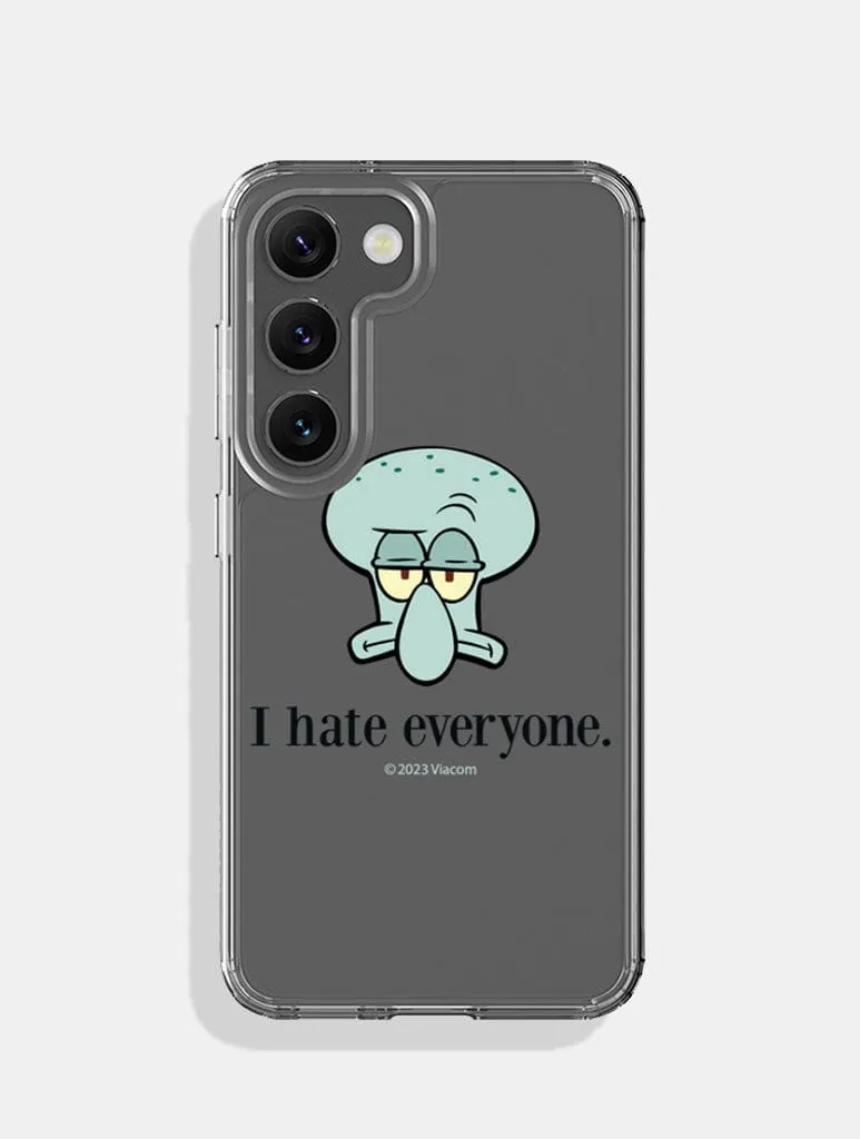 Colorful Accent Shock Frame SpongeBob x Skinnydip Squidward I Hate Everyone Android Case