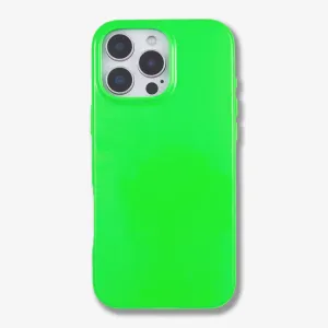 Color Accent slim fit Gloss MagSafe? Compatible iPhone Case - Neon Green