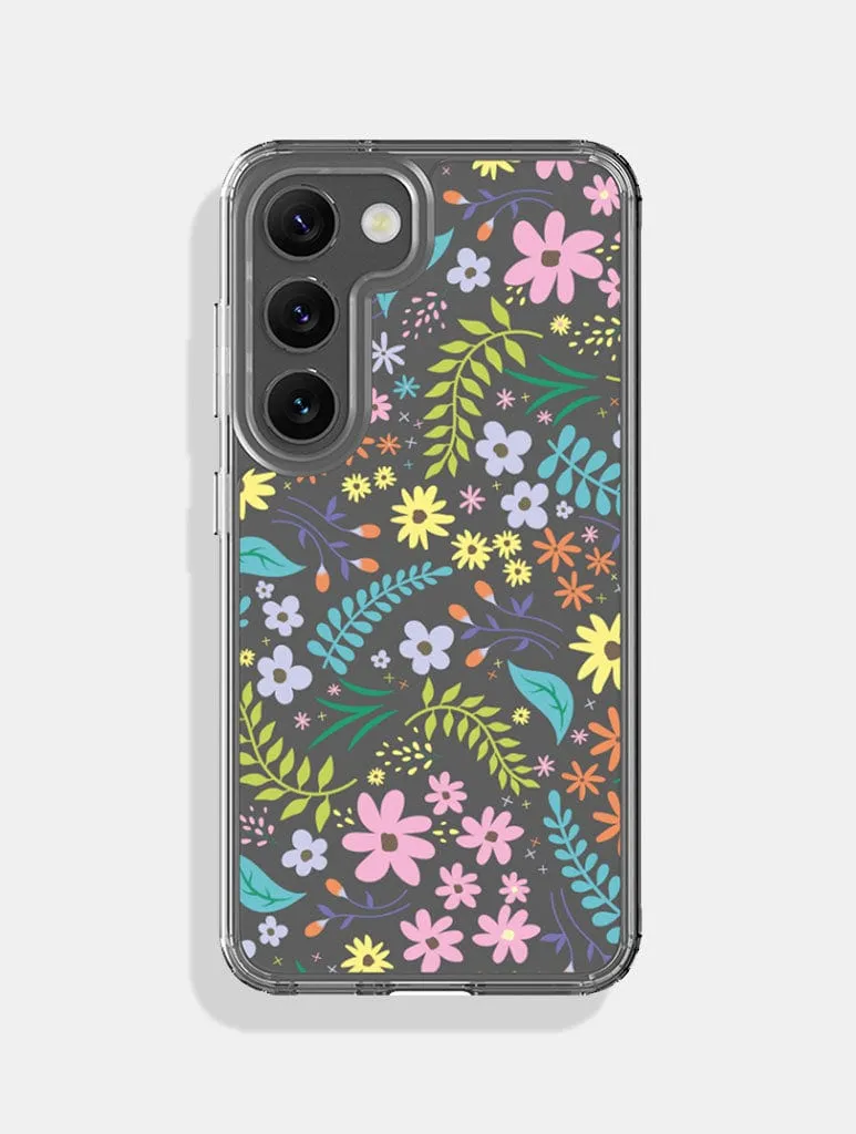 Grip Texture Heat resistant Pretty Floral Android Case