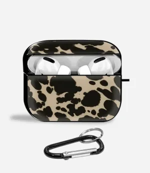 Premium Silicone Texture hybrid protection airpods case Midnight Moo Aipods Glass Case