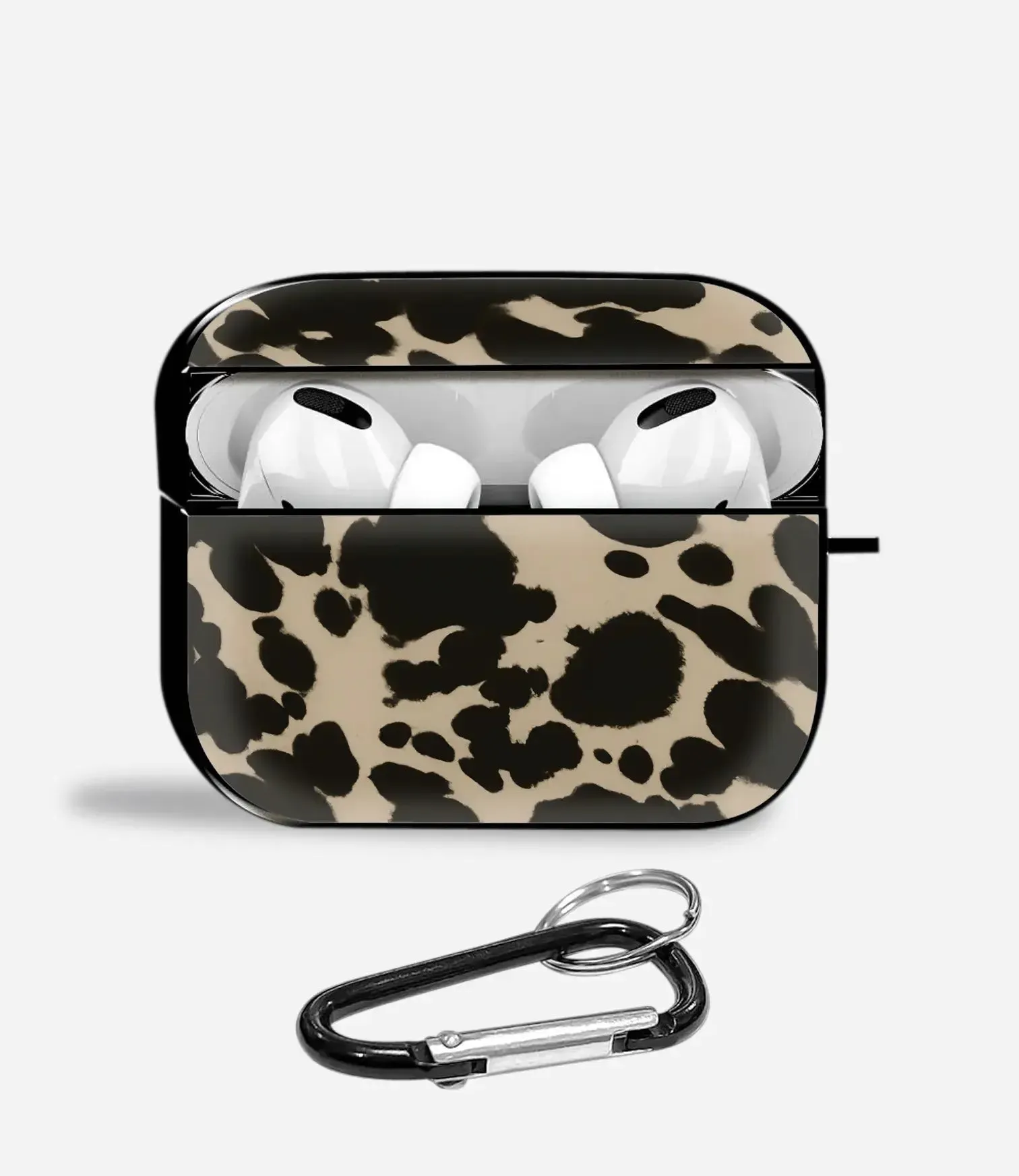 Premium Silicone Texture hybrid protection airpods case Midnight Moo Aipods Glass Case