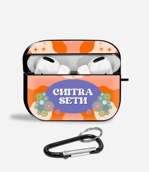 Compact Rubber Bag GrooveGrip Custom Name Airpods Glass Case