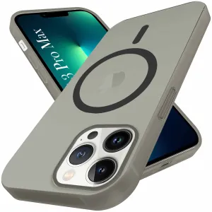 Soft Pattern Layer Colorful option For Apple iPhone 13 Pro Max Back Cover Case (Frosted Matte Feel | MagSafe Compatible Wireless Charging | Polycarbonate Material)