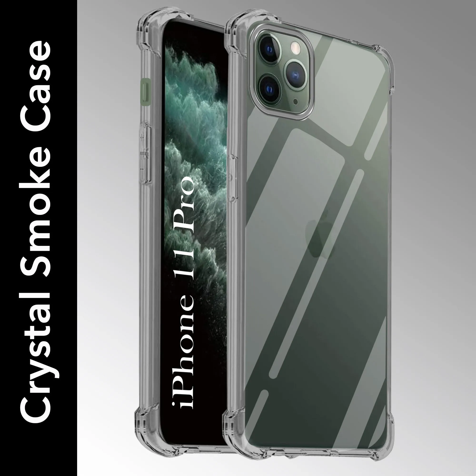 For Apple iPhone 11 Pro Back Cover (Shockproof Crystal Clear Case |  Drop & Camera Protection | Hard Polycarbonate) Smooth Feel Ultra Slim